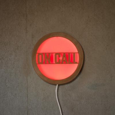 Custom on Call/On Air/Busy/On Duty LED Light, Studio Warning Sign for Home/Recording/Podcast/Company/Desk/Wall Decor, Mini 5