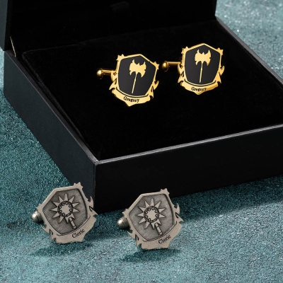 Custom Name DND Class Engraved Cufflinks, A Pair of Cufflinks, Wedding Cufflinks, Brass Cufflinks, DND Gift For Him, Groom Wedding Gift, Gift For DM