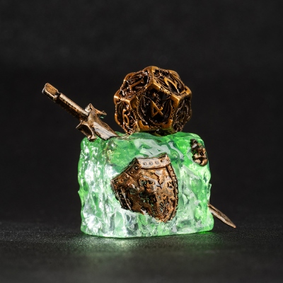 Sword and Shield Gelatinous Cube DND Dice Jail, DND Dice Vault With Multiple Colors, DND Dice Prison, Unique DND Gaming Accessories, DND Gifts