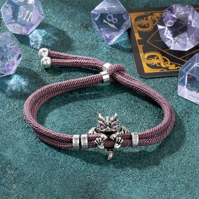 Handcrafted Dragon Baby Bead Bracelet, Dragon Bracelet, Lucky Charm Bracelet, Alloy Bracelet, Birthday Gift, Mothers Day Gift, Dragon Gifts