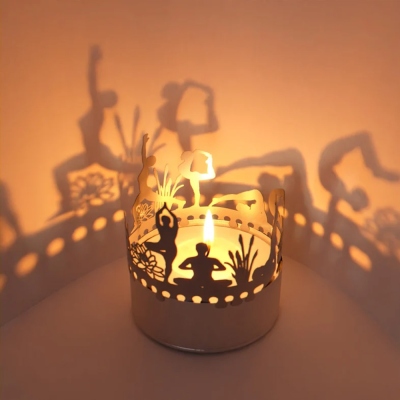 Personalized Yoga Shadow Candle Attachment, Meditation Candles with Yoga Silhouette Design, Spiritual Healing/Stress Relief Gift for Yoga Enthusiasts
