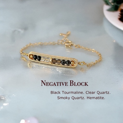 Healing Crystal Bracelet, Negative Energy Cleanse/Love Attraction/Emotional Balance Chakra Gemstone Bracelets, Spiritual Protection Jewelry for Women