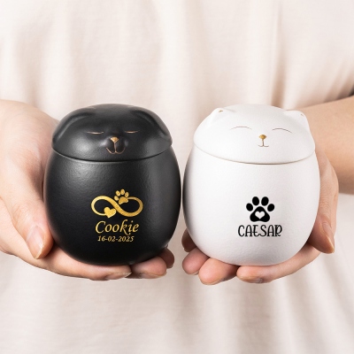 Custom Pet Memorial Urn for Ashes, Cremation Urns, Remembrance Bereavement Gift for Pet Passing Away, Loss of Dog Sympathy Gifts for Dog/Cat Mom