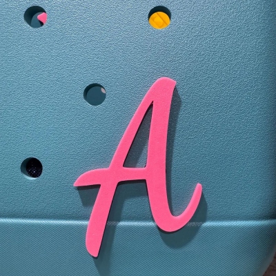 Personalized Initial/Number Bogg Bag Charm, Curly Upper Case Letter Tags for Handbag, Bogg Bag Accessory, Birthday/Christmas Gift for Women/Girls