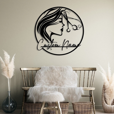 Custom Hairdresser Name Metal Signs