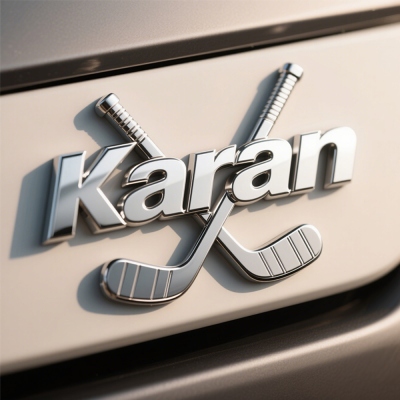 Personalized Hockey Name Car Emblem – Custom Text Auto Badge for Hockey Fans, Unique Car Accessory Gift