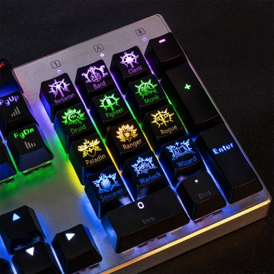 DND Class Keycap Set, Baldurs Gate Keycap Set, Artisan Keycaps, Custom Keys for Cherry MX Keyboard, Unique Gamer Gifts for DND Players