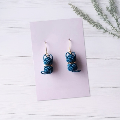 Personalized Handwoven Cute Cat Earrings for Women, Unique Paper Cord Earrings for Girls, Cat Pendant Jewelry, Cat Accessories, Gifts for Cat Lovers