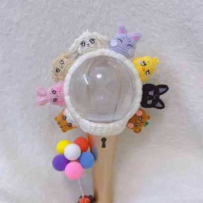 Crochet Cover Lightstick Decals | Handmade Kpop Concert Deco Merch