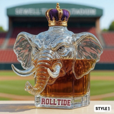 Alabama Crimson Tide Whiskey Bottle