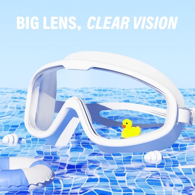Wide Lens Anti-Fog Swimming Goggles – Leak-Proof, UV Protection, Ultra Clear Vision