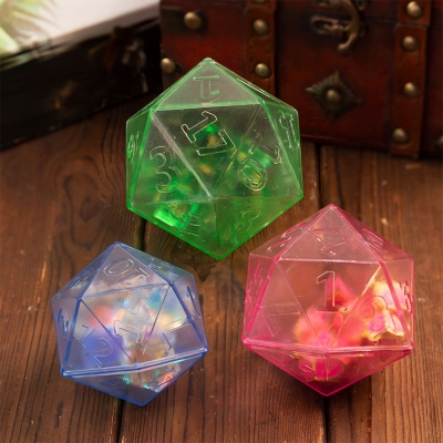 Colorful D20 Dice Display Case, DND Dice Storage Case, Dice Collection, Dice Storage Box, Dice Keeper