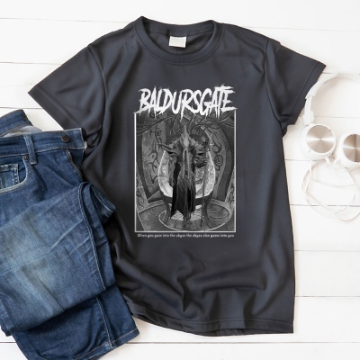 Baldurs Gate 3 Unisex T-Shirt, Mindflayer Illithid Game Tee, Cotton Shirt, Gift for Him