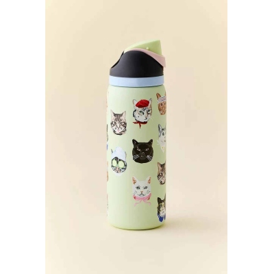 Kawaii Cat Pattern Water Bottle