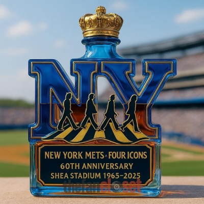 New York Mets x Four Icons 60th Anniversary Whiskey Bottle