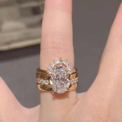 Stackable Ring Set of 4, Adjustable Fashion Rings for Women, Wear Alone or Layered, Dainty Jewelry, Birthday Gift for Girlfriend/Bestie/Family