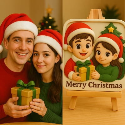 Personalized 3D Photo Fridge Magnet, Custom Cartoon Figurine Keepsake, Cute Handmade, Unique Home Decor, Birthday Gift for Family/Friends/Lovers