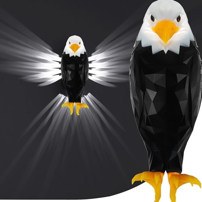 Bald Eagle Projection Wall Lamp LED Bedside Night Light, Creative Wall Mounted Home Decor Light