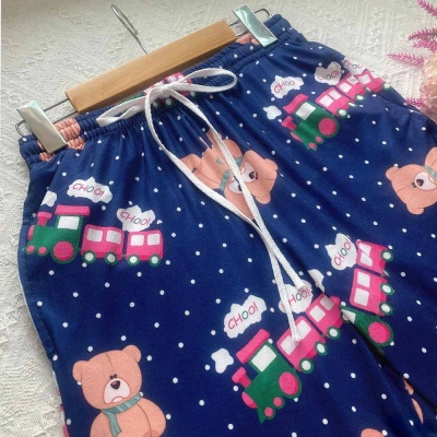 Kpop Choo Choo Train Bear Pajama Pant – Cozy Anime-Inspired Sleepwear, Fun Fan Gear Loungewear