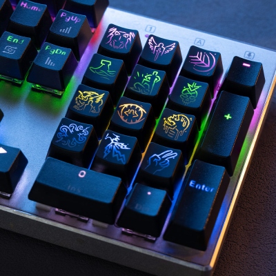 DND Baldur's Gate 3 Spells Keycap Set, Artisan Keycaps, Custom Keys for Cherry MX Keyboard, Unique Gamer Gifts for DND Players