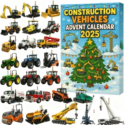 Construction Vehicle Advent Calendar 2025 - Holiday Countdown Collection