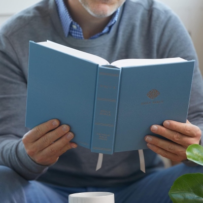 NRSV, Catholic Bible, Journal Edition, Cloth over Board, Blue, Comfort Print: Holy Bible