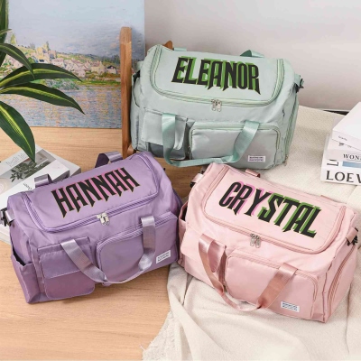 Personalized Wicked-Inspired Duffle Bag with Name, Waterproof Weekender Bag, Overnight Bag with Shoulder Strap, Birthday/Christmas Gift for Girls