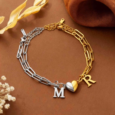 Personalisierte Magnetherz-Armbänder für Paare, Fernbeziehungsarmbänder, Beste-Freund-Armband, Jubiläumsgeschenke für Sie und Ihn