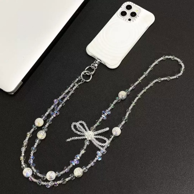 Luxury INS Style Handmade Crystal Beaded Phone Lanyard – Crossbody Strap Chain, Anti-Lost Wrist & Bag Accessory for Women