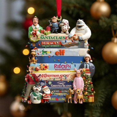 90s Movie Christmas Ornament: Retro Xmas Movies Fan Gift