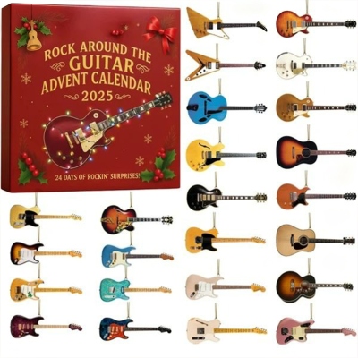 2025 Rock Around The Guitar Advent Calendar with Limited Edition Christmas Themed Gift Box
