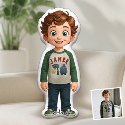 Personalized Cartoon Dolls From Photo – Custom Doll That Looks Like You, Mini Me Pillow With Face & Name For Kids