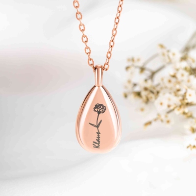 ashes inside necklace