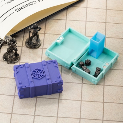 Personalized Mini Dice Box with Mini Dice, Travel Dice Tower, Mini Dice Storage, Dice Vault, DND Gift