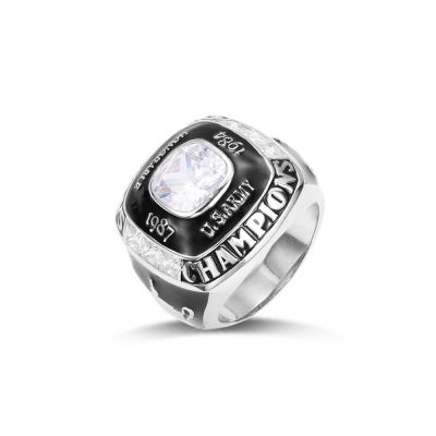 Custom Gem Championship Ring, Personalized World Champion Ring for Basketball, Football, Baseball, Wrestling, Fantasy Sports Winner, Trophy Award Gift