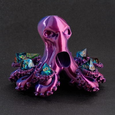 Personalized 3d Printed Octopus DND Dice Holder with Dice Tower and Dice Display Stand for a DND Dice Set, Dice Gifts for DND Players
