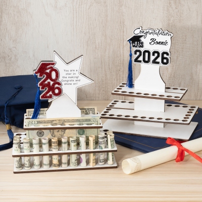Custom Graduation Tiered Cake Money Holder, College Graduation Money Cake, Class of 2024 Graduation Party Decor, Graduation Gift for Family/Friends