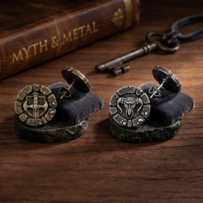 Personalized DND Class Antique Brass Stud Earrings (One Pair), DND Jewelry Gifts