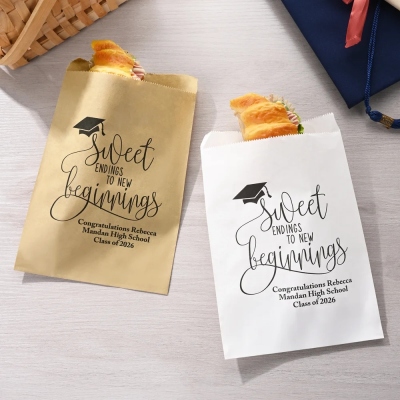 Custom Graduation Favor Bags, Set of 20, Class of 2026, Cookie/Candy Bags, Graduation Decorations, Graduation Party, Graduate Gift for Her/Him