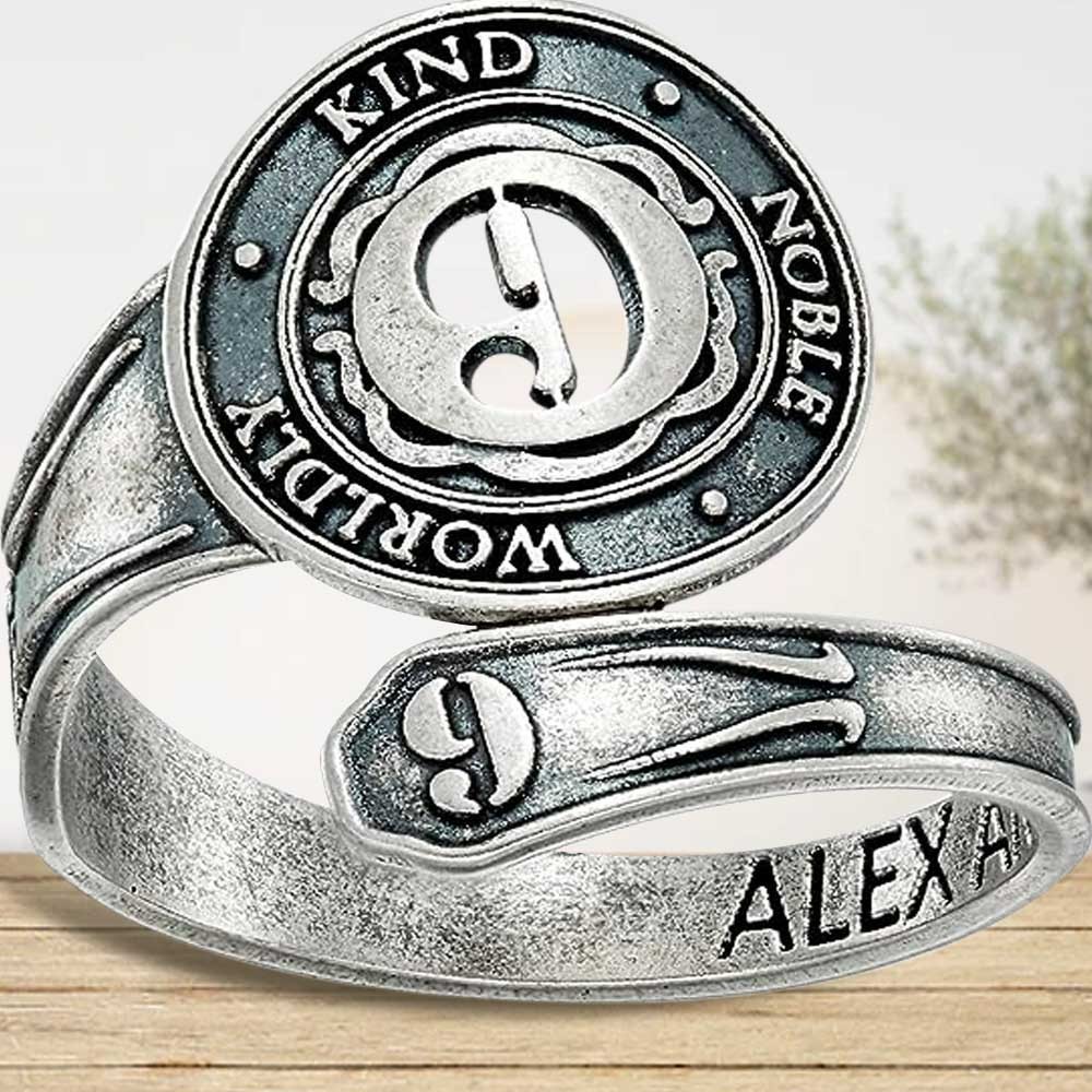 Personalized Vintage Numerology Ring