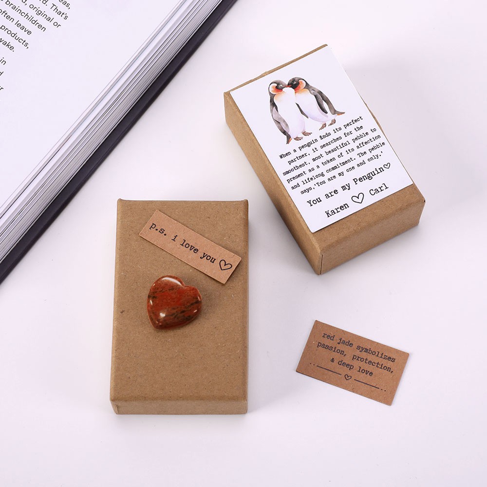 Customized Penguin Pebble small gift box