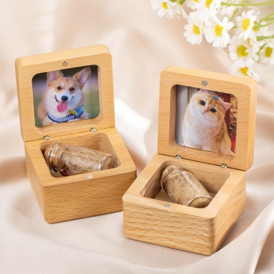 Custom Wooden Pet fur Keepsake