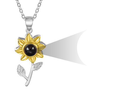 Collana Girasole In Argento 925 'Ti Amo Per Sempre' – Regalo Con Pietra Portafortuna