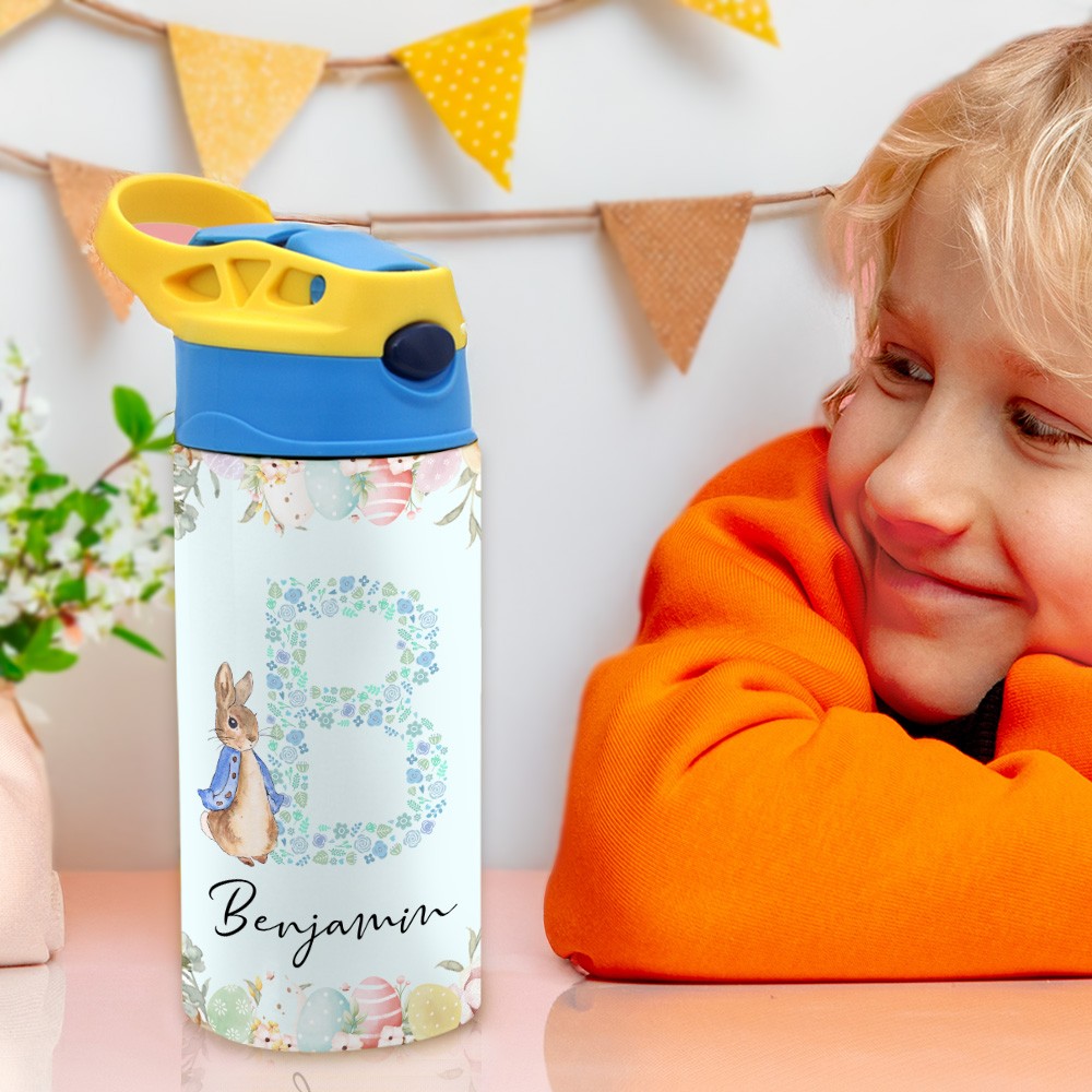 Water bottle with initial