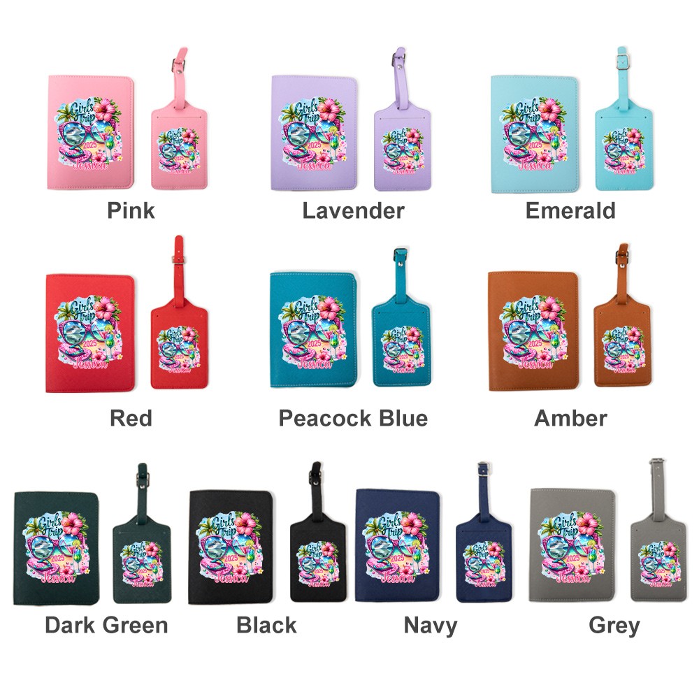 Personalized Girls Trip Kit, Cruise Travel, Custom Vest, Beach Towel, Wash Bag, Passport Luggage Tag, Gifts for Girls, Girls trip Gifts