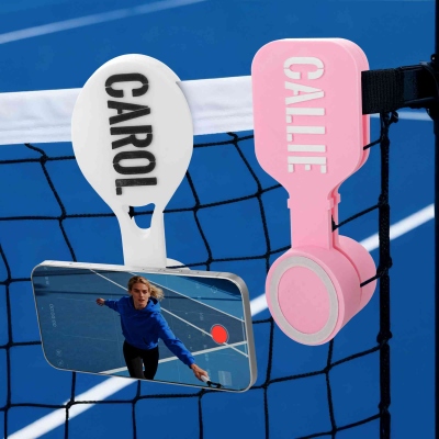 Personalized Multicolor 3D Printed Magnetic Pickball/Tennis Mobile Phone Hook with Text, Sports Accessories, Gift for Pickleball/Tennis Players