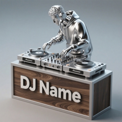 Personalized DJ Desk Decor - Custom Music Lover Gift, Unique DJ Name Plague for Home or Studio Decor