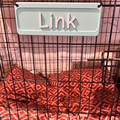 Personlig namnskylt för husdjur, 3D-tryckt namnskylt för bur, namnskylt för kennel, namnskylt för husdjur för bur, namnskylt för hästbox, present till hund/mamma/husdjursägare