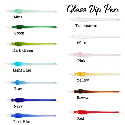 glass calligraphy pen and ink set