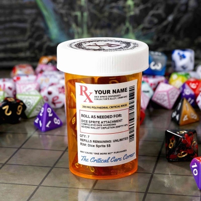 Polyhedral DND Acrylic Dice Set in Prescription Bottle, DND Mystery Dice Blind Box, Novelty Dice Gift